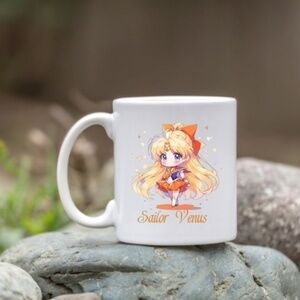 Sailor Moon Sailor Venus White Ceramic Coffee Mug